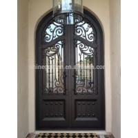 GYD-15D0551Heavy weather proof wrought iron insulate glass main door